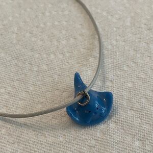 Blue Sting Ray Pendant Necklace